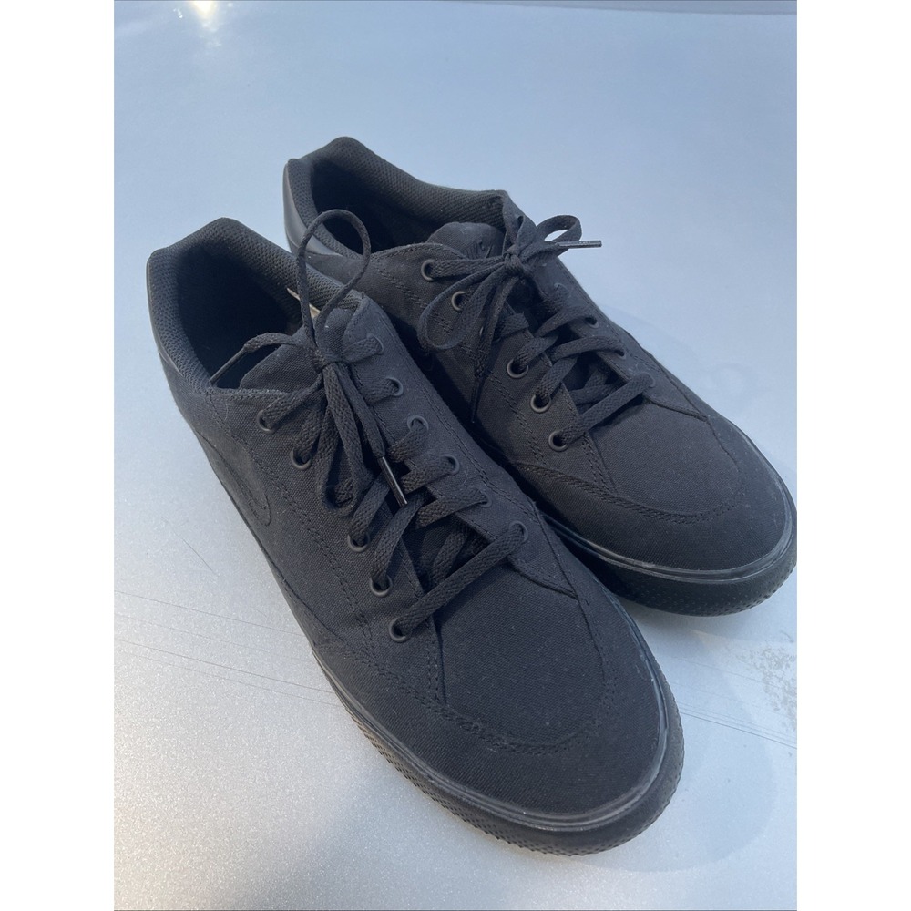 Nike Retro GTS Sneakers Mens 10.5 Black Canvas Low Skate Casual DA1446-003